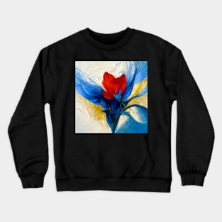 Freesia flower, women, blue, red, yellow Crewneck Sweatshirt